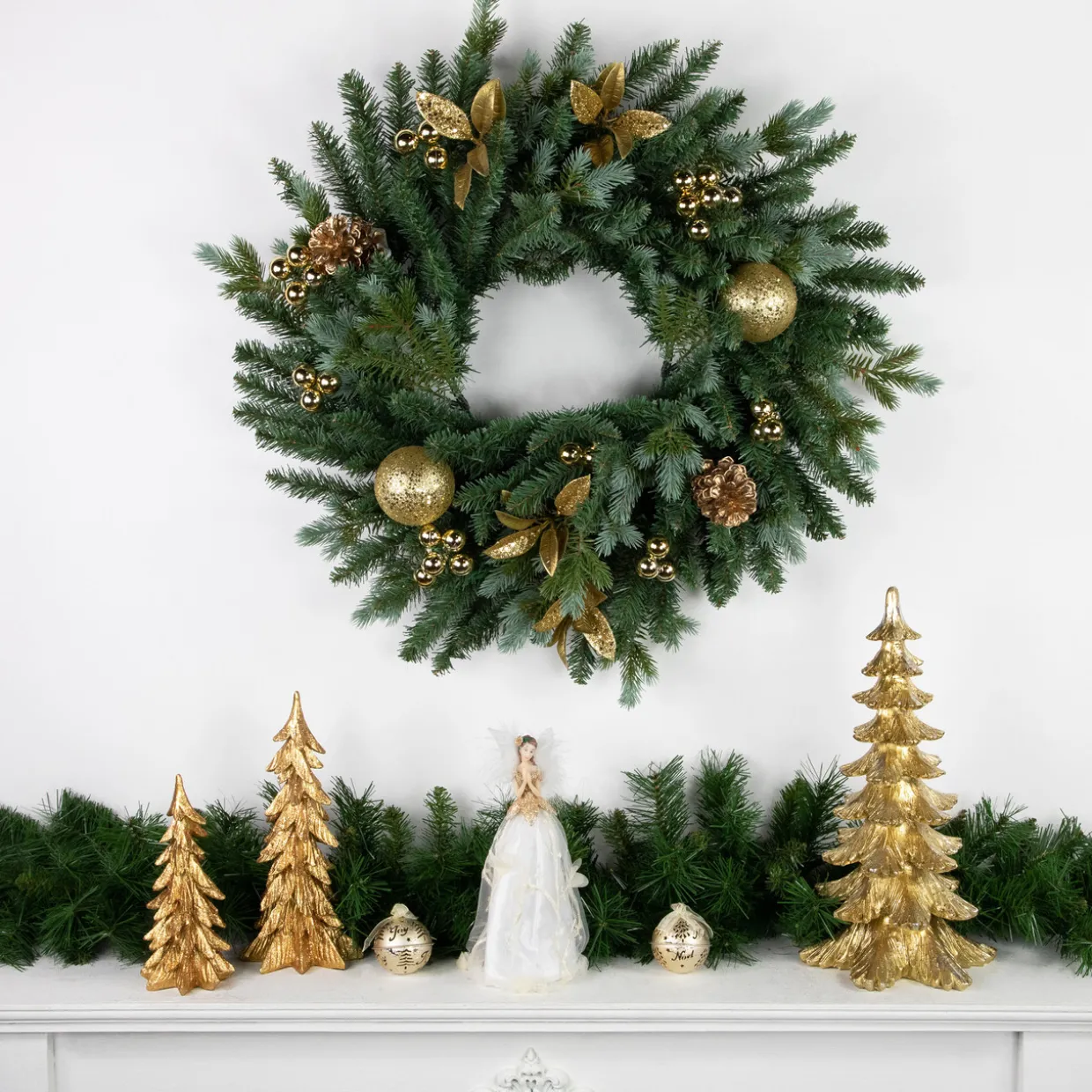 6.75" Gold Shatterproof Ball Ornament Christmas Pick