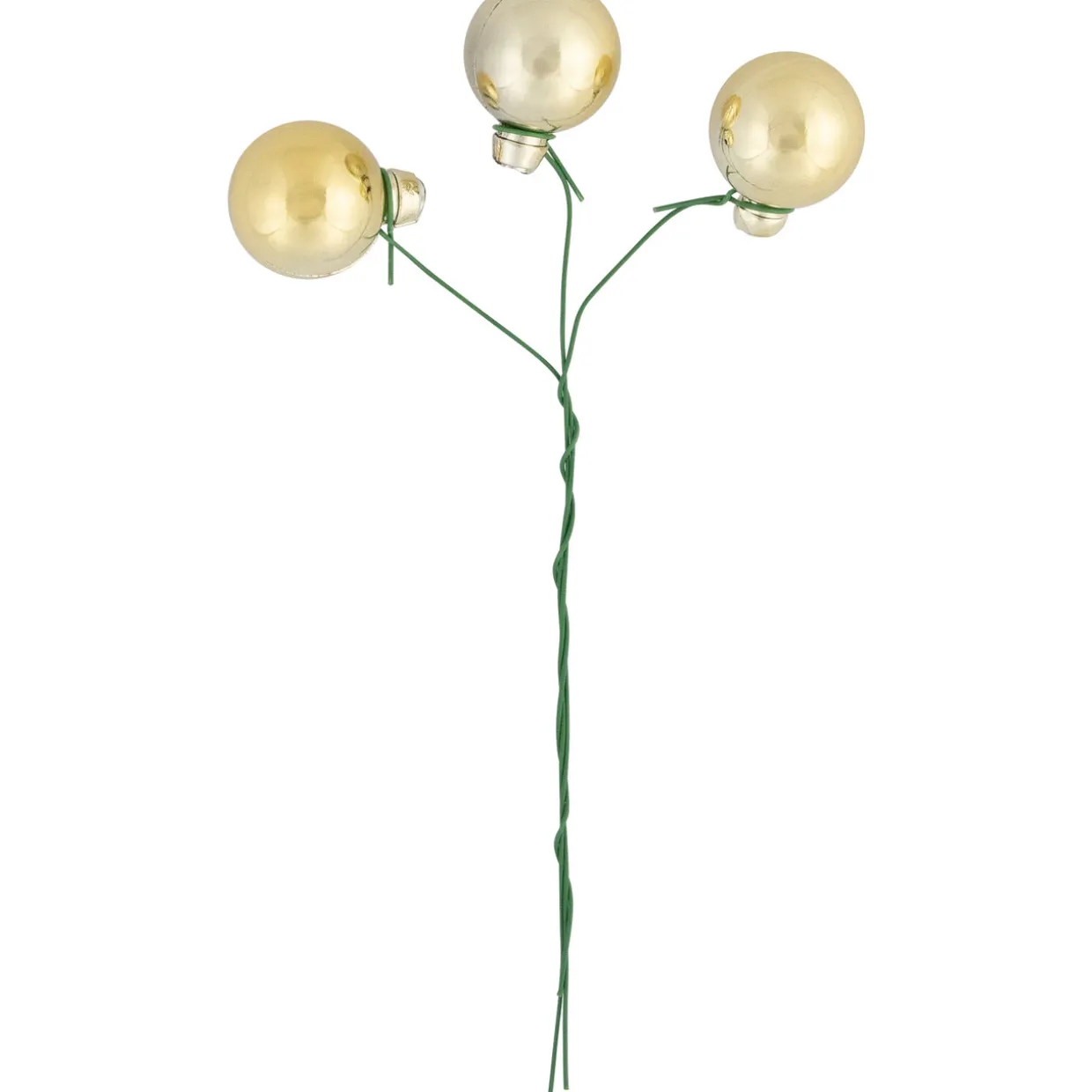 6.75" Gold Shatterproof Ball Ornament Christmas Pick