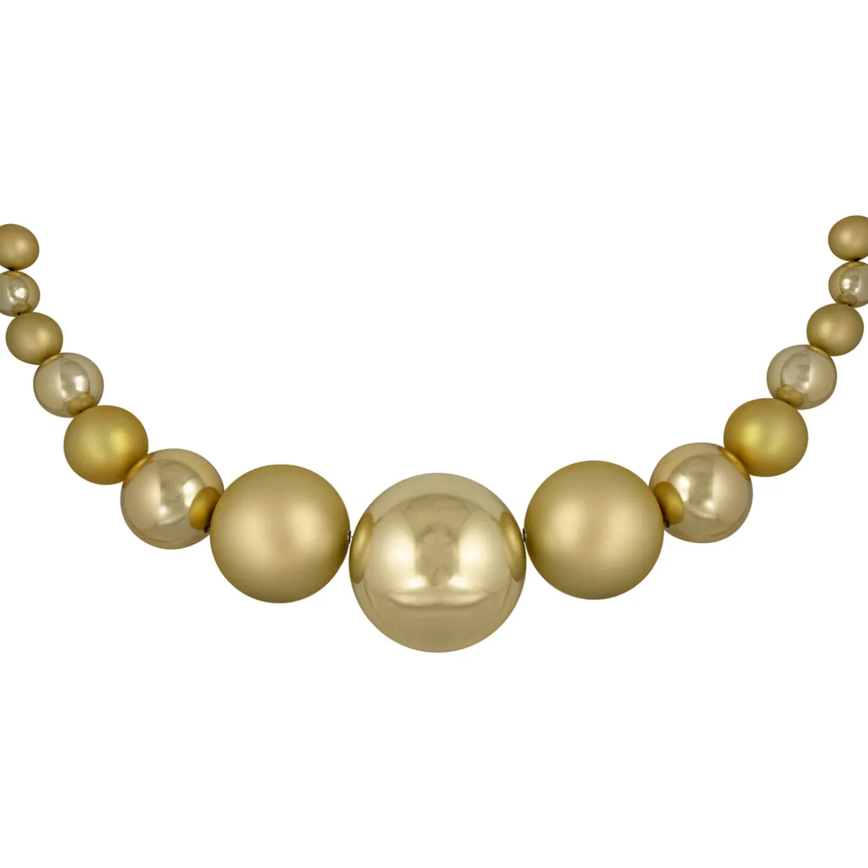 6' Gold Shiny and Matte Shatterproof Ball Christmas Swag