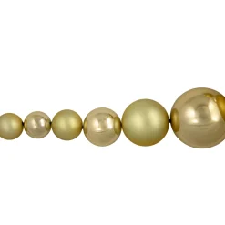 6' Gold Shiny and Matte Shatterproof Ball Christmas Swag