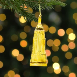 5" Gold Skyscraper Building Glass Christmas Ornament