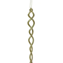 8.5" Gold Spiral Icicle Hanging Christmas Ornament