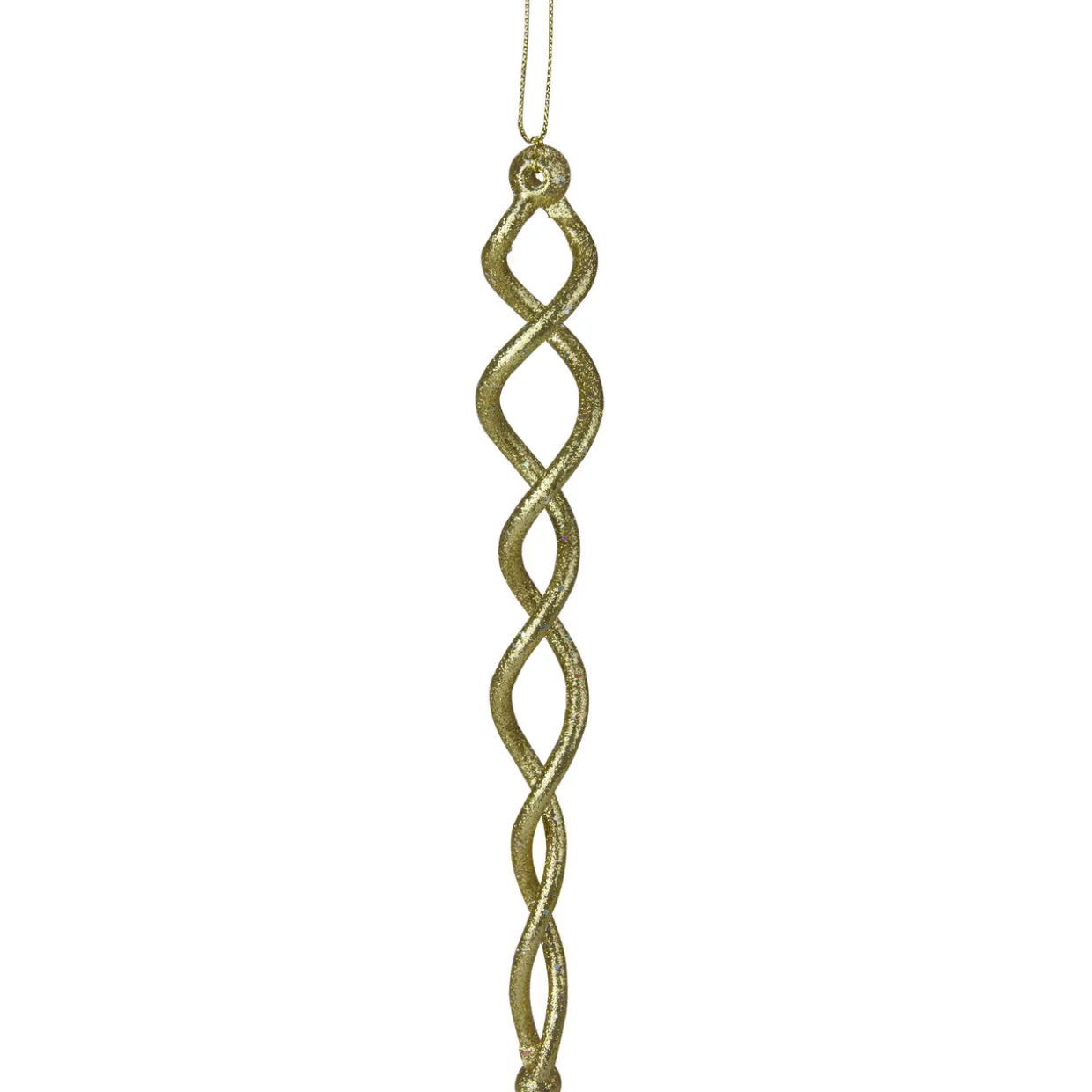 8.5" Gold Spiral Icicle Hanging Christmas Ornament