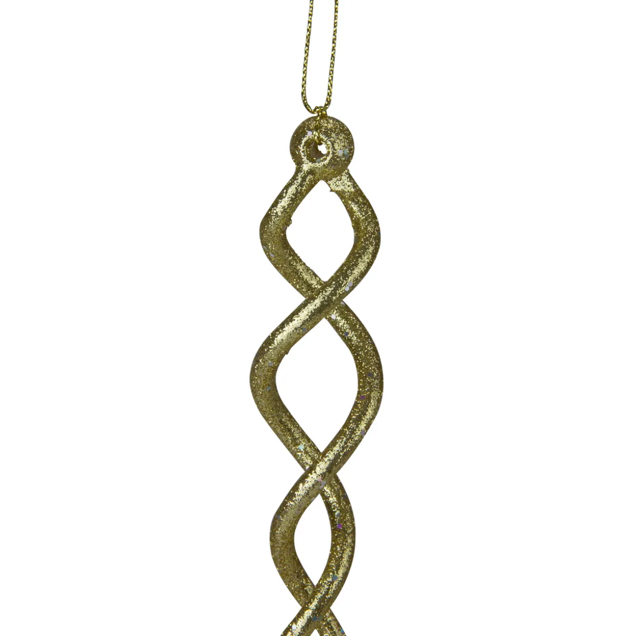 8.5" Gold Spiral Icicle Hanging Christmas Ornament