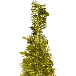 4' Gold Tinsel Pop-Up Artificial Christmas Tree, Unlit