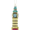 5.5" Golden Big Ben Glittered Glass Christmas Hanging Ornament