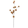 31" Golden Orange Pom Pom Artificial Christmas Spray