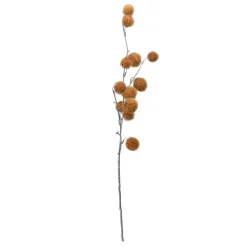 31" Golden Orange Pom Pom Artificial Christmas Spray