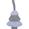 5.75" Gray and Blue Felt Christmas Tree Ornament