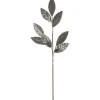 28" Gray Glitter Textured Leaves Christmas Spray