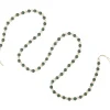 6' Green and Cream Wooden Beads Christmas Garland, Unlit