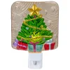 4" Green and Gold Christmas Tree Night Light