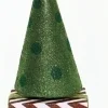 20" Green and Red Musical Rotating Christmas Cone Tree Tabletop Decor