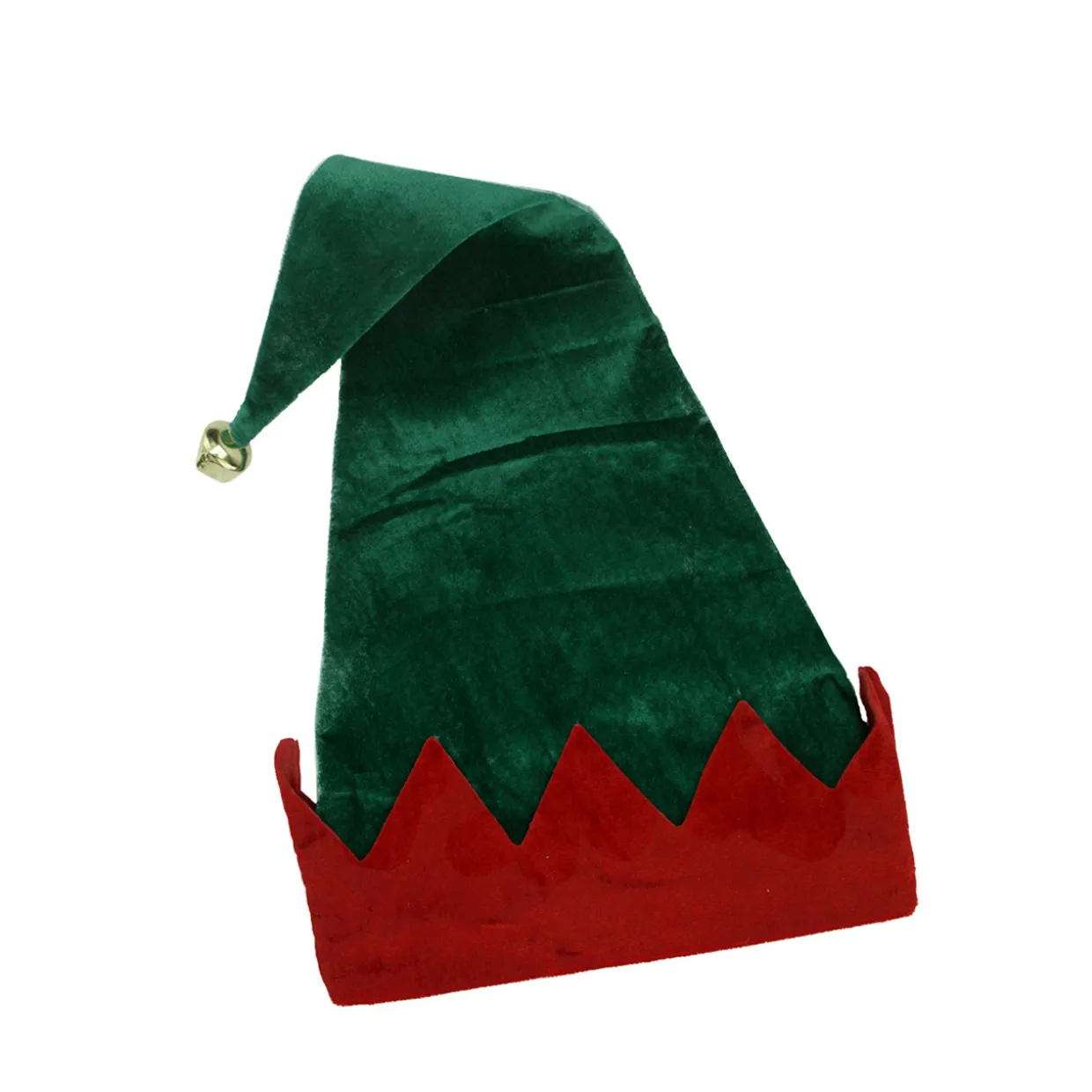 22" Green and Red Unisex Adult Christmas Elf Hat Costume Accessory - One Size