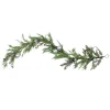 5' Green and Silver Iced Cedar Christmas Garland with Ornaments Bells - Unlit
