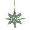 6.5" Green 3-D Glittered Star Christmas Ornament
