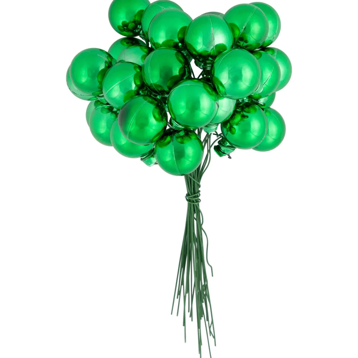 6.75" Green Shatterproof Ball Ornament Christmas Pick