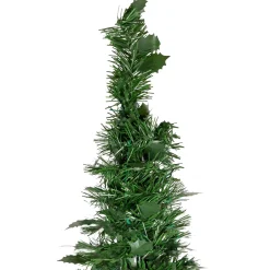 4' Green Tinsel Pop-Up Artificial Christmas Tree, Unlit
