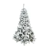 7.5' Heavily Flocked Pine Medium Artificial Christmas Tree - Unlit