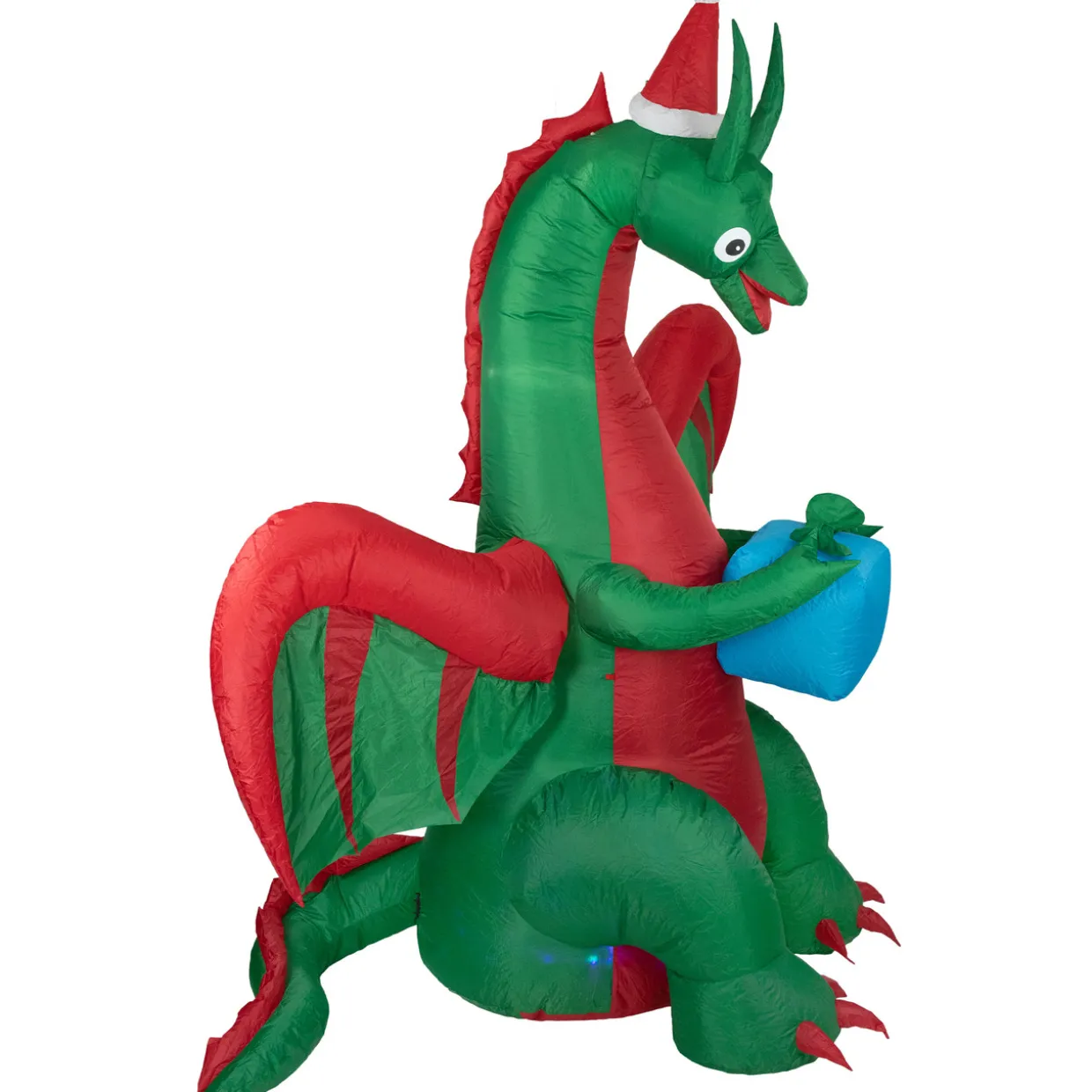 6' Inflatable LED Lighted Dragon with Gift Outdoor Christmas Decoration