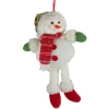 13" Jolly Smiling Plush Snowman Hanging Christmas Ornament