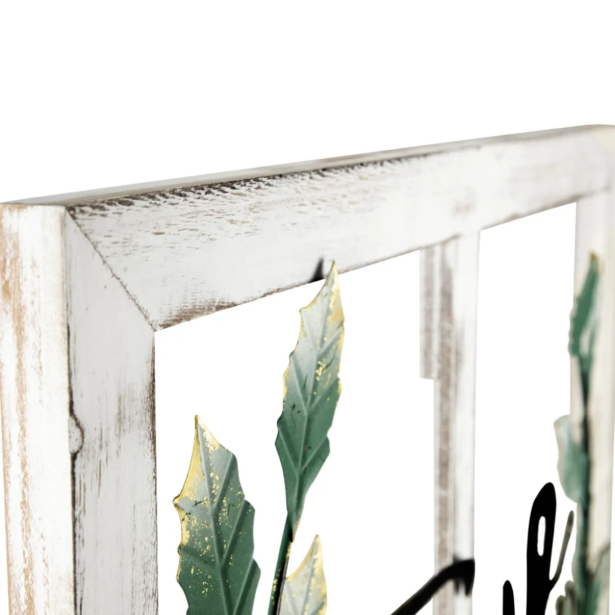 23.75" Joy Window Frame with Holly Christmas Wall Sign