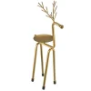 13.25" Large Bronze Reindeer Christmas Pillar Candle Holder