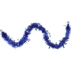 50' Lavish Blue and Silver Snowflakes Christmas Tinsel Garland - Unlit