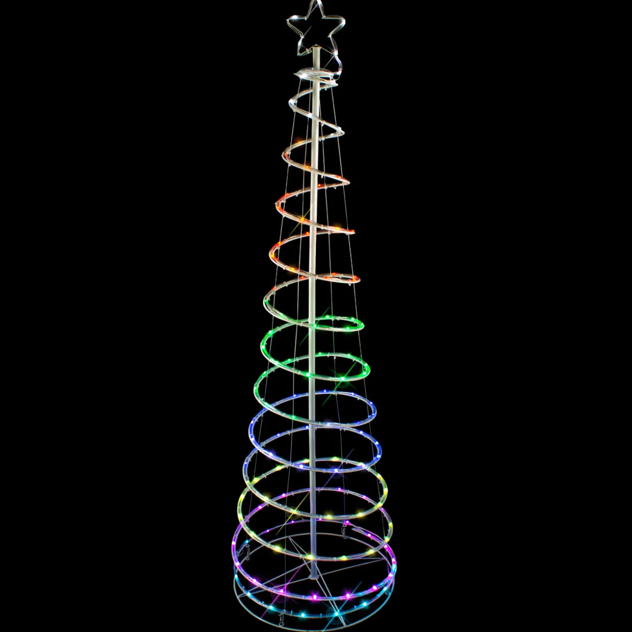 6' LED Color Changing Multiple Function Outdoor Spiral Christmas Tree
