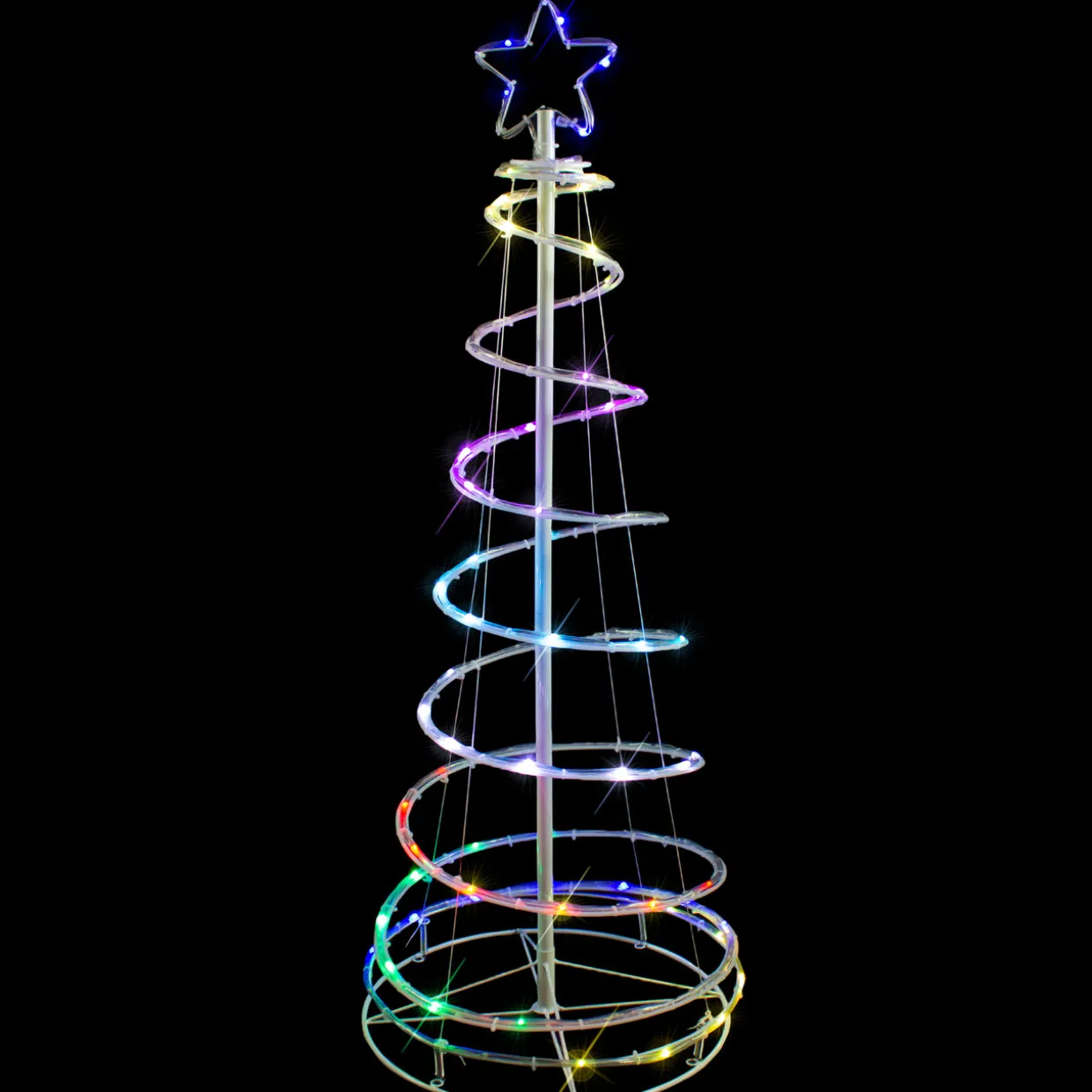 4' LED Color Changing Multiple Function Outdoor Spiral Christmas Tree