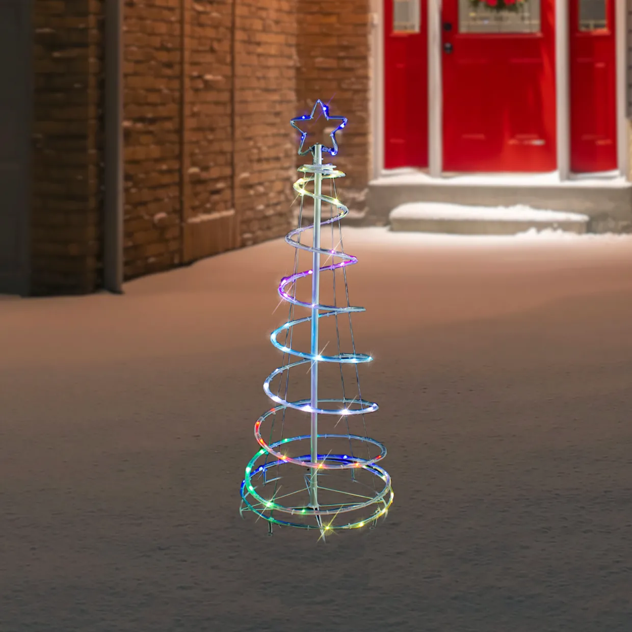 4' LED Color Changing Multiple Function Outdoor Spiral Christmas Tree