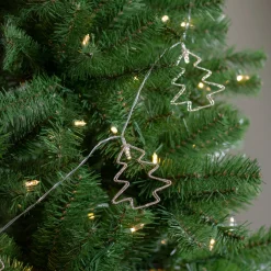 4' LED Lighted B/O Gold Wire Mini Tree Christmas Garland - Warm White Lights