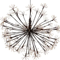 20" LED Lighted Brown Christmas Ball Decoration, Warm White Lights