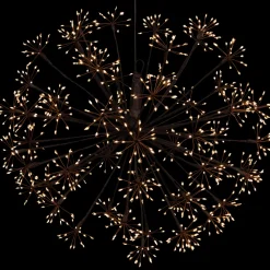 20" LED Lighted Brown Christmas Ball Decoration, Warm White Lights