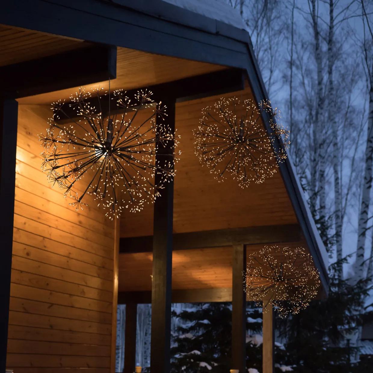 20" LED Lighted Brown Christmas Ball Decoration, Warm White Lights