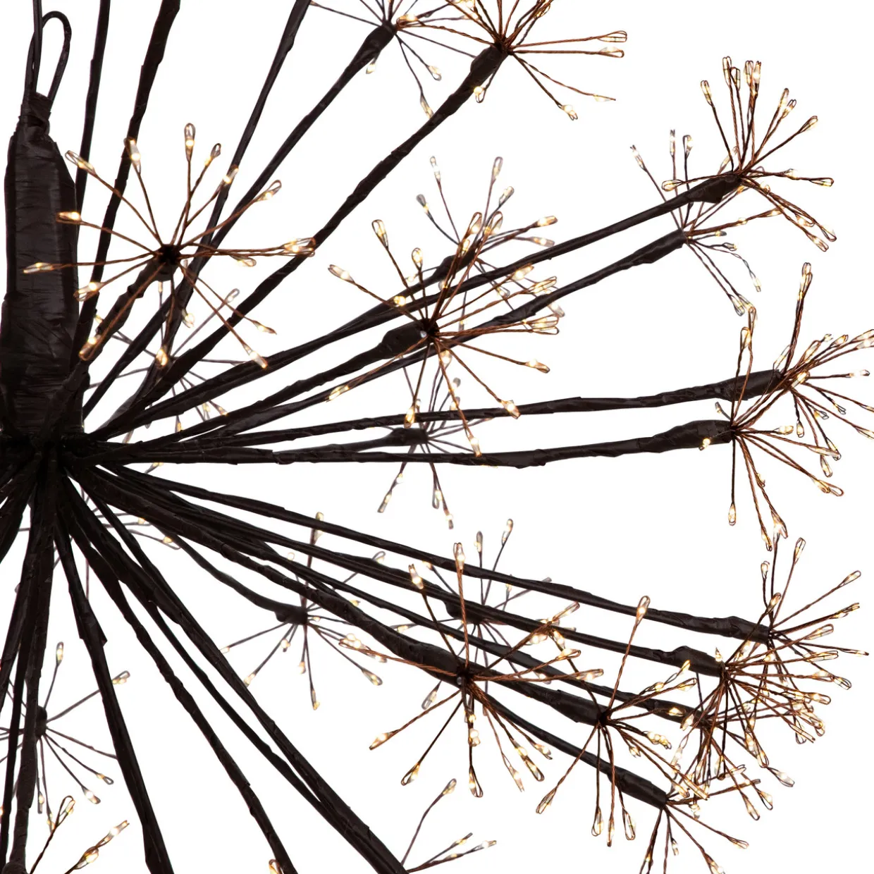 20" LED Lighted Brown Christmas Ball Decoration, Warm White Lights