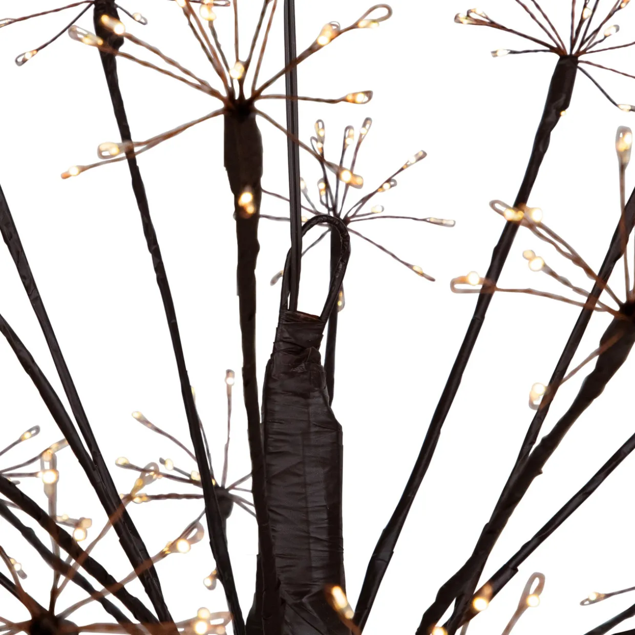 20" LED Lighted Brown Christmas Ball Decoration, Warm White Lights