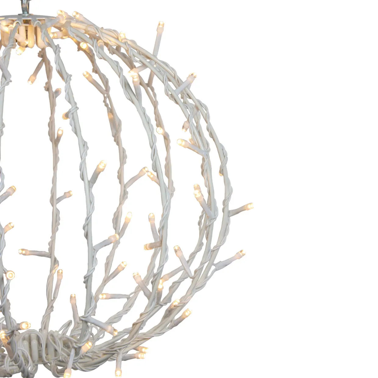 13" LED Lighted Christmas Hanging Ball Decoration – Warm White Lights
