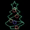 28" LED Lighted Christmas Tree with Ornaments Window Silhouette
