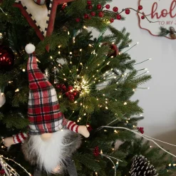 20" LED Lighted Firework Green Branch Christmas Decoration - Warm White and Red Lights