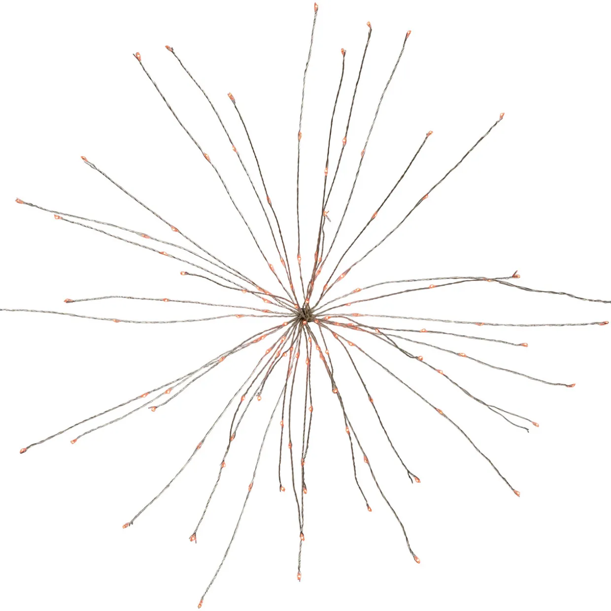 20" LED Lighted Firework Silver Branch Christmas Decoration - Red Lights