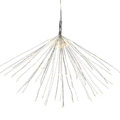 20" LED Lighted Firework Silver Branch Christmas Decoration - Warm White Lights