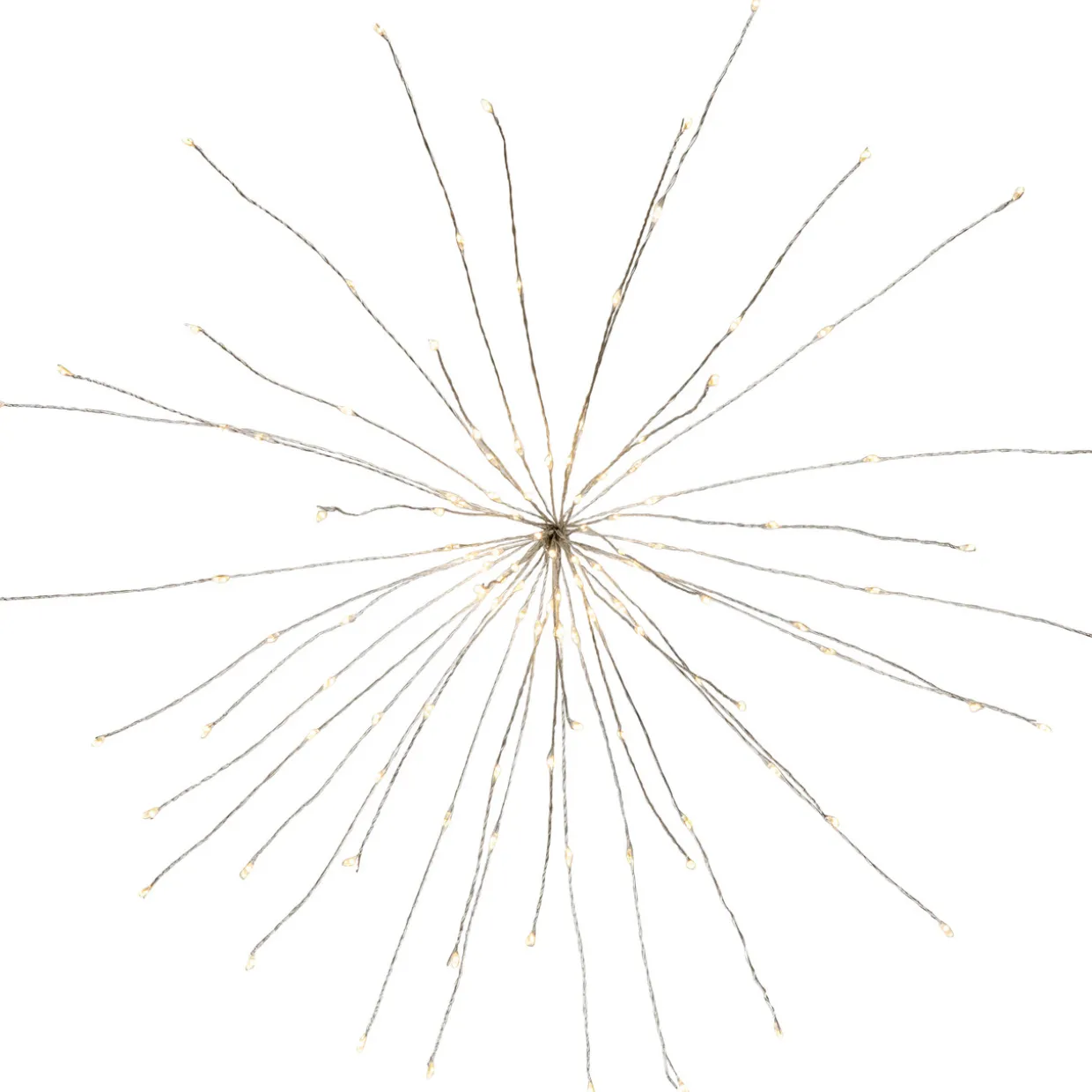 20" LED Lighted Firework Silver Branch Christmas Decoration - Warm White Lights