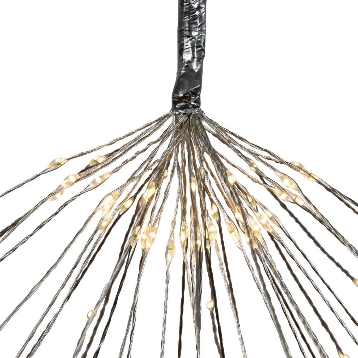 20" LED Lighted Firework Silver Branch Christmas Decoration - Warm White Lights