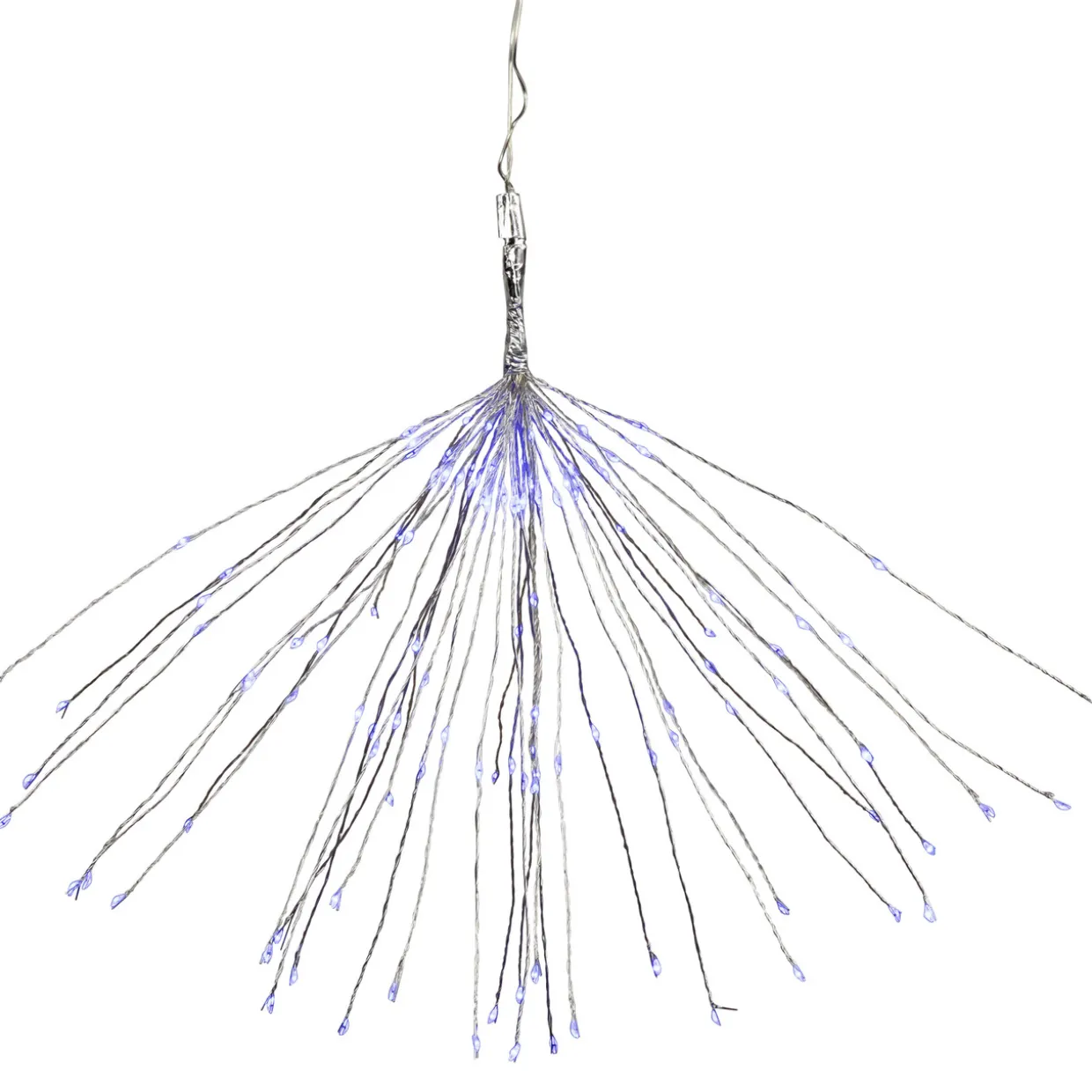 20" LED Lighted Firework Silver Branch Christmas Decoration - Blue Lights