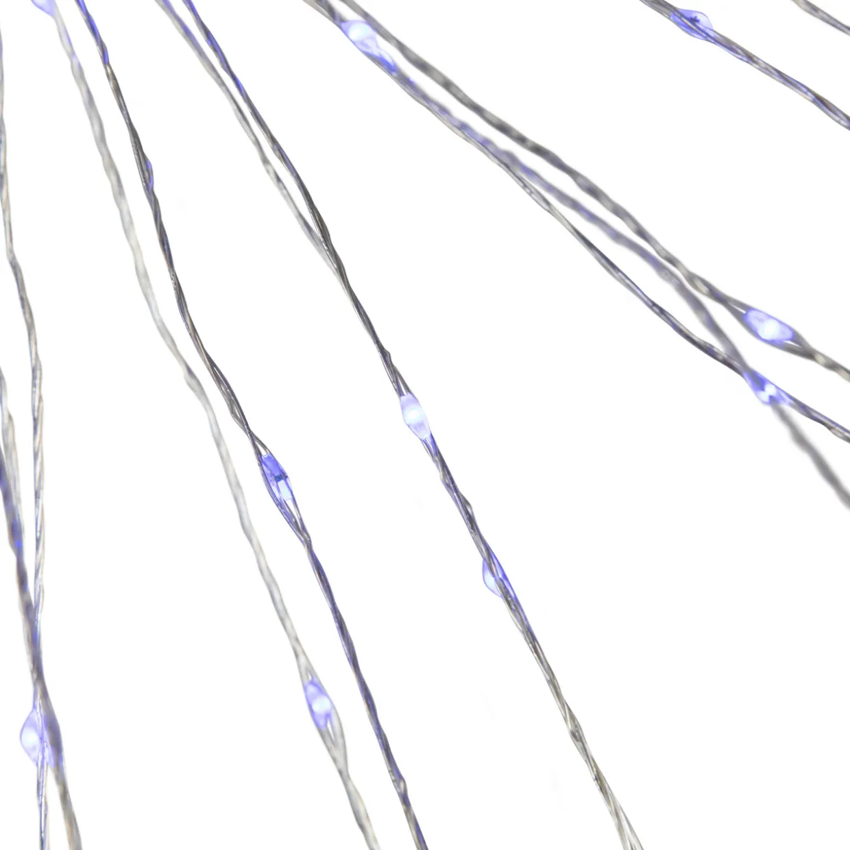 20" LED Lighted Firework Silver Branch Christmas Decoration - Blue Lights