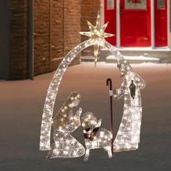 41" LED Lighted Holy Family Nativity Scene Outdoor Christmas Decoration