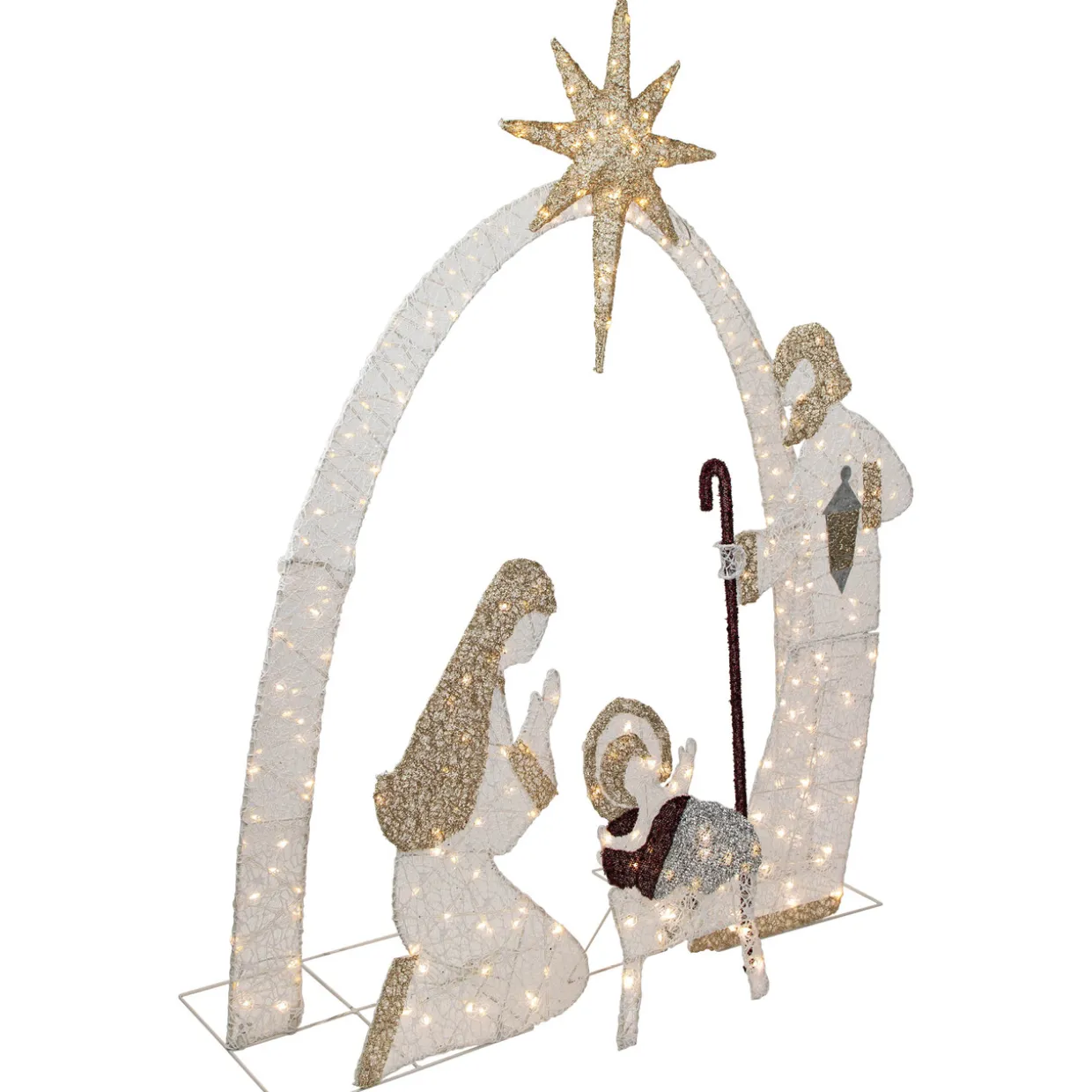 41" LED Lighted Holy Family Nativity Scene Outdoor Christmas Decoration