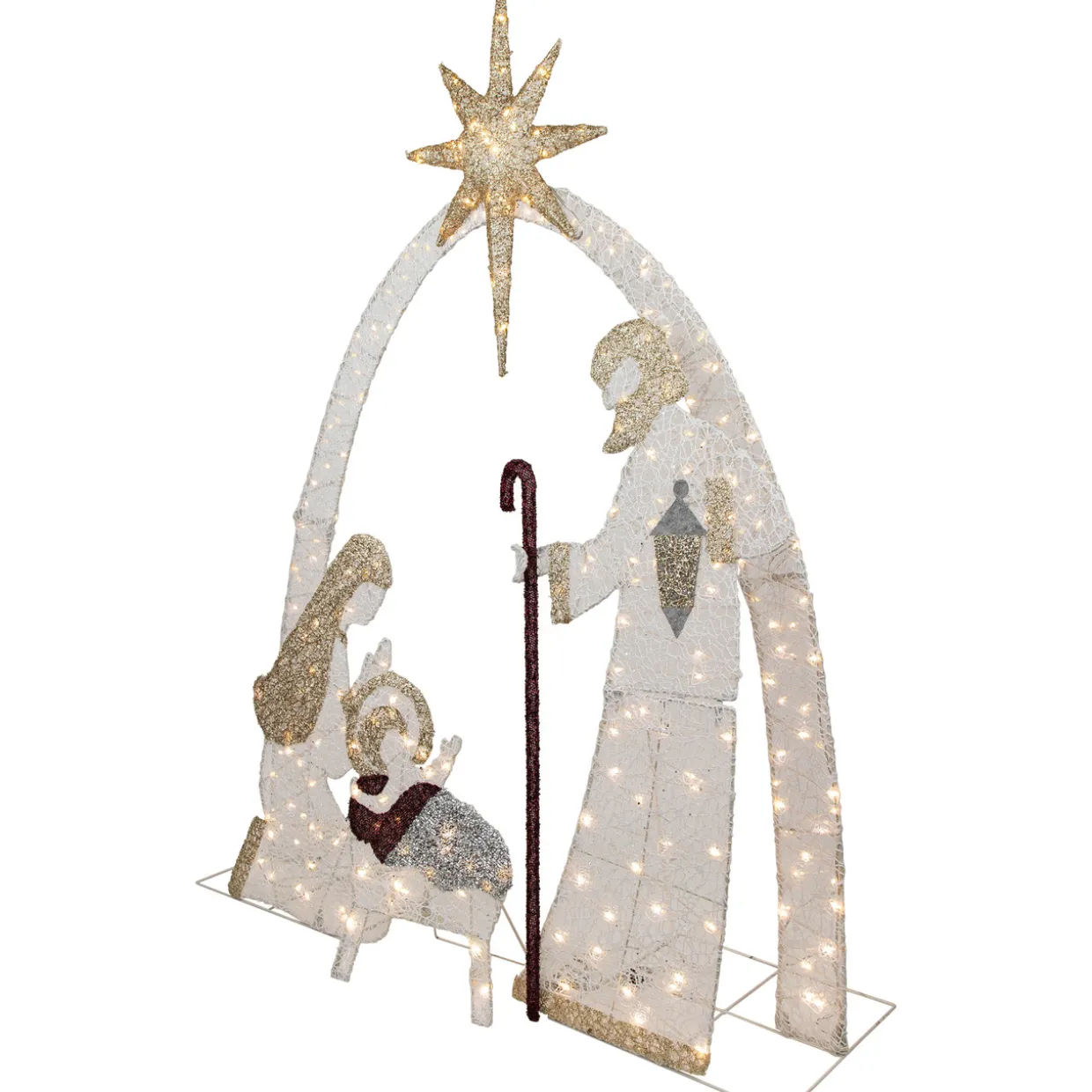 41" LED Lighted Holy Family Nativity Scene Outdoor Christmas Decoration