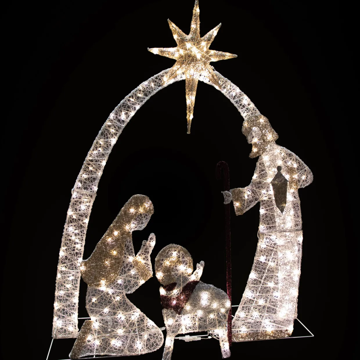 41" LED Lighted Holy Family Nativity Scene Outdoor Christmas Decoration